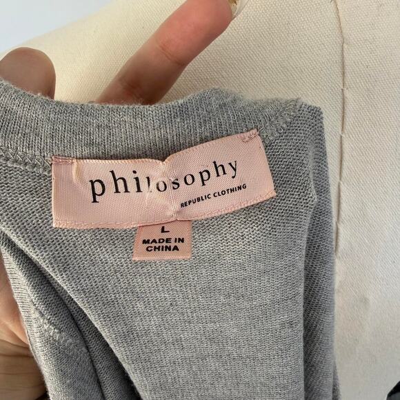 PHILOSOPHY SLEEVELESS MAXI CARDIGAN - Picture 7 of 8